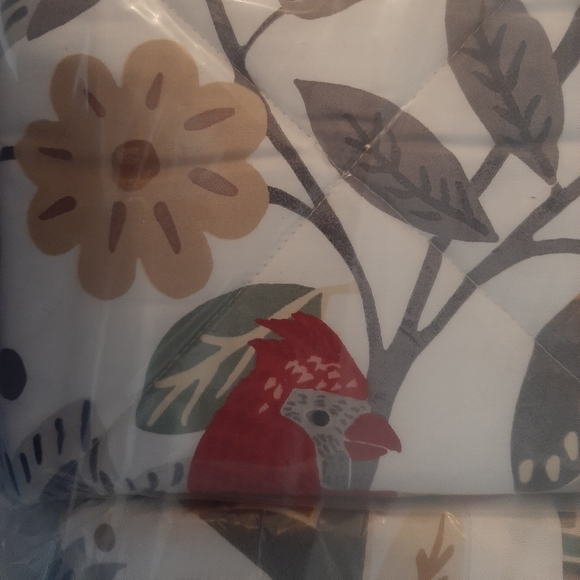 Pottery Barn RARE Jolly Bird Quilted EURO shams (2 shams) - Picture 7 of 8